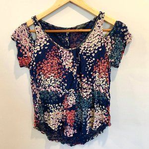 Cold Shoulder Floral Tee